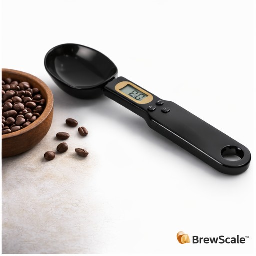 Morvani™ BrewScale Digital Coffee Spoon Scale (0.1g–500g) – Unit Conversion + Tare