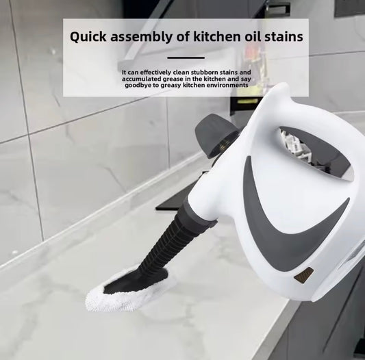 Morvani™ Handheld Steam Cleaner – 8-Piece Cleaning Kit