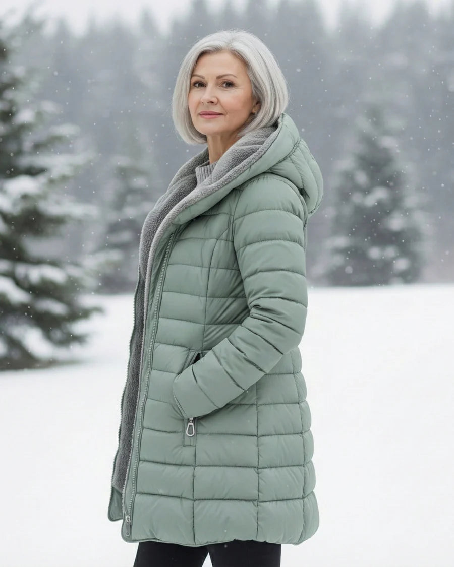 Elena Padded Winter Jacket with Hood – Lightweight Warmth & Everyday Comfort