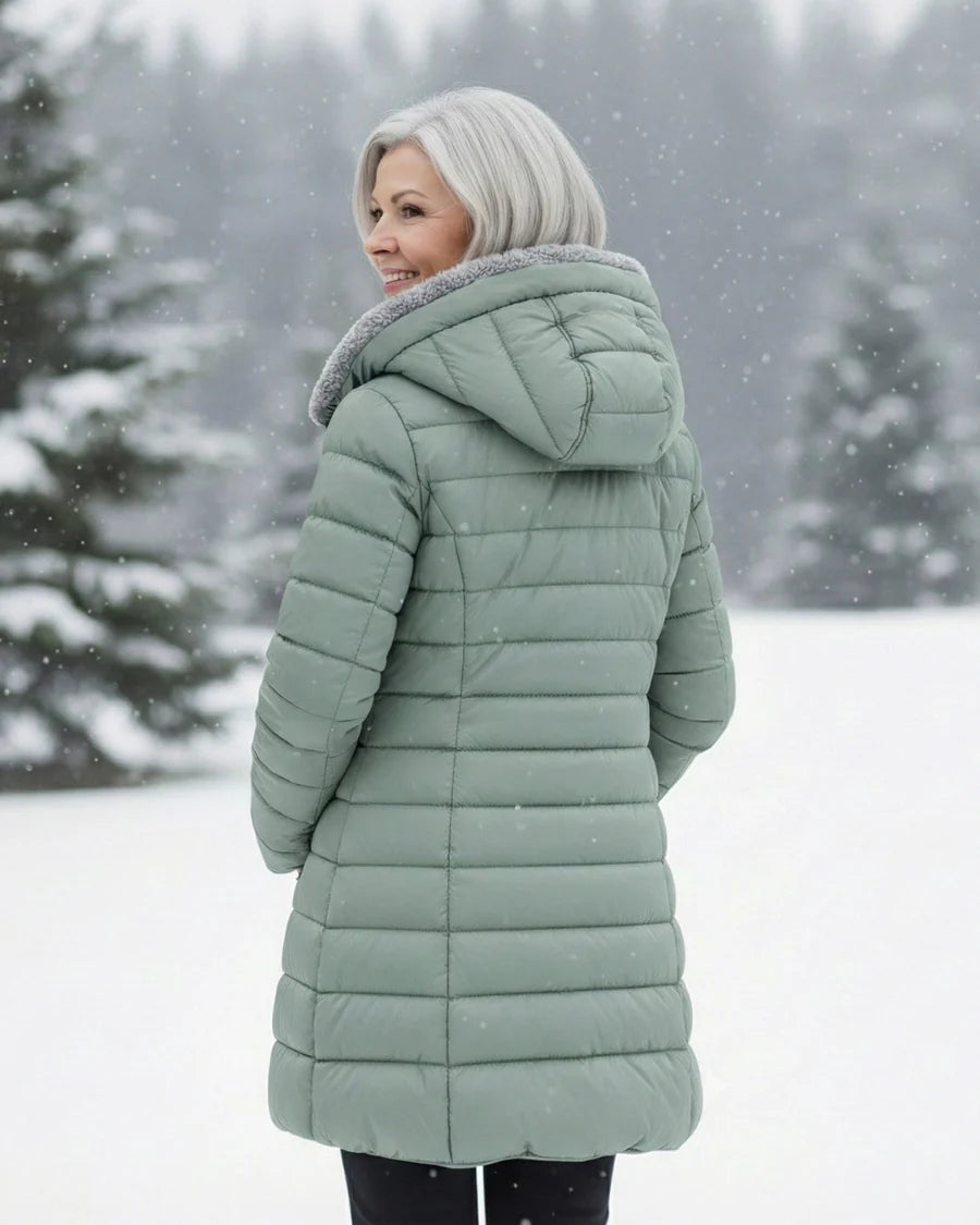 Elena Padded Winter Jacket with Hood – Lightweight Warmth & Everyday Comfort