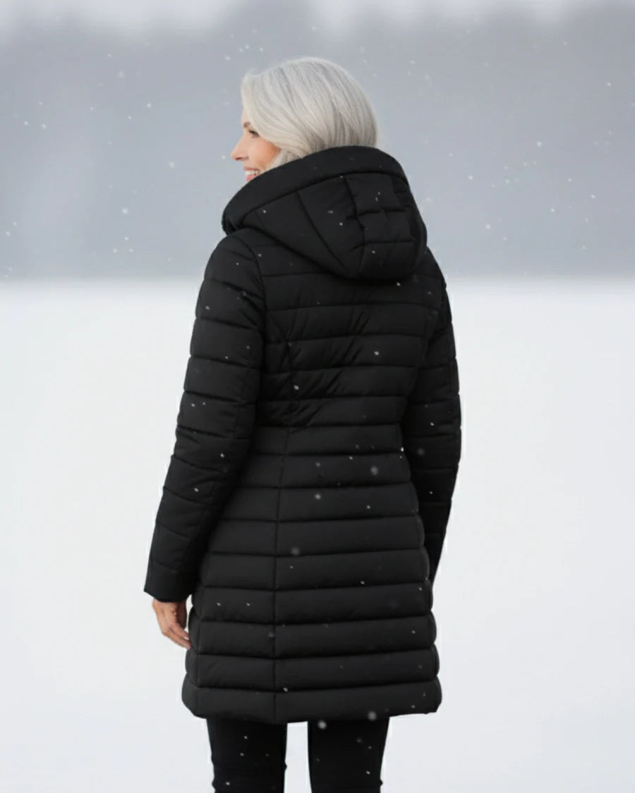 Elena Padded Winter Jacket with Hood – Lightweight Warmth & Everyday Comfort