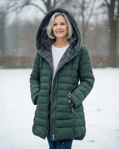 Elena Padded Winter Jacket with Hood – Lightweight Warmth & Everyday Comfort