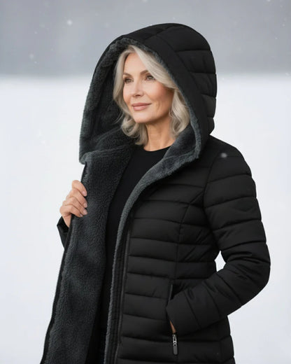 Elena Padded Winter Jacket with Hood – Lightweight Warmth & Everyday Comfort