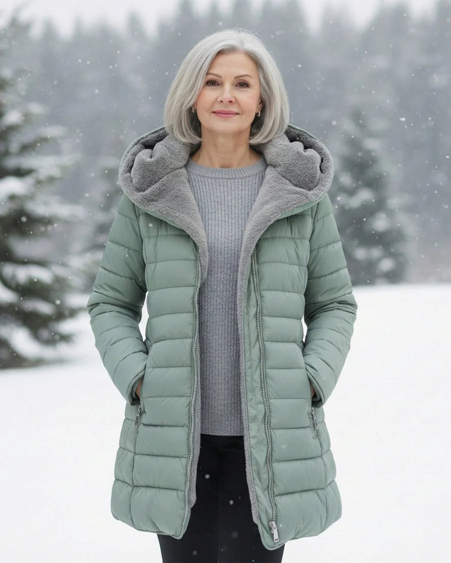 Elena Padded Winter Jacket with Hood – Lightweight Warmth & Everyday Comfort