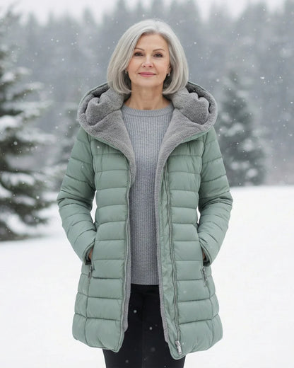 Elena Padded Winter Jacket with Hood – Lightweight Warmth & Everyday Comfort