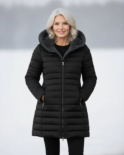 Elena Padded Winter Jacket with Hood – Lightweight Warmth & Everyday Comfort