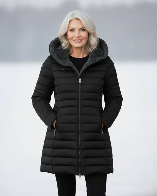 Elena Padded Winter Jacket with Hood – Lightweight Warmth & Everyday Comfort