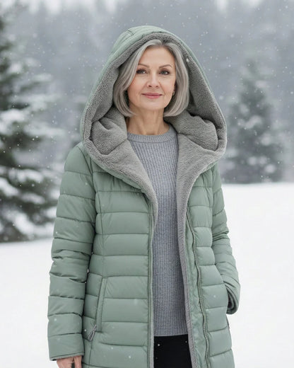 Elena Padded Winter Jacket with Hood – Lightweight Warmth & Everyday Comfort