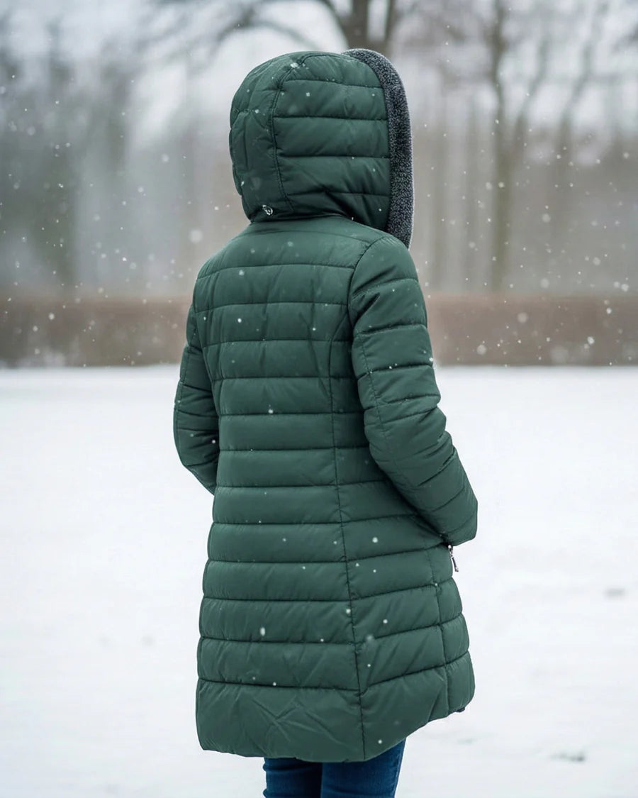 Elena Padded Winter Jacket with Hood – Lightweight Warmth & Everyday Comfort