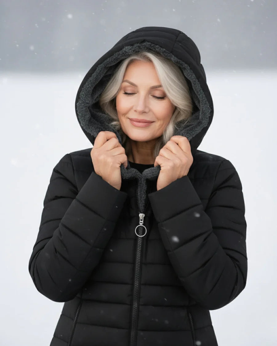 Elena Padded Winter Jacket with Hood – Lightweight Warmth & Everyday Comfort