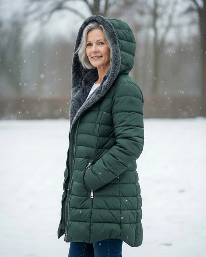 Elena Padded Winter Jacket with Hood – Lightweight Warmth & Everyday Comfort